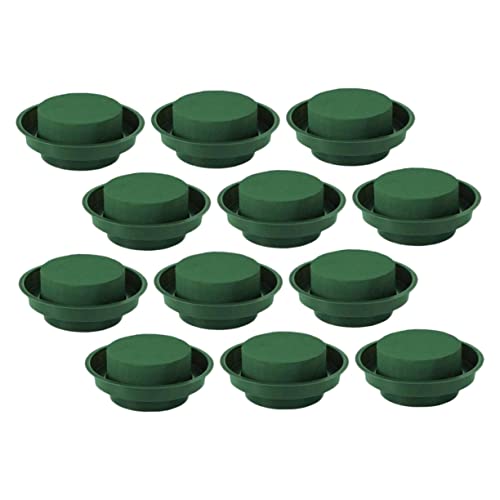 HEALSOPTHY 12 Stück Teiliges Blumensteckschaum Rund Verstärkt Schnelle Wasseraufnahme Feuchtigkeitsbeständig Langlebig Harz für Frische Blumenarrangements und DIY Dekorationen von HEALSOPTHY