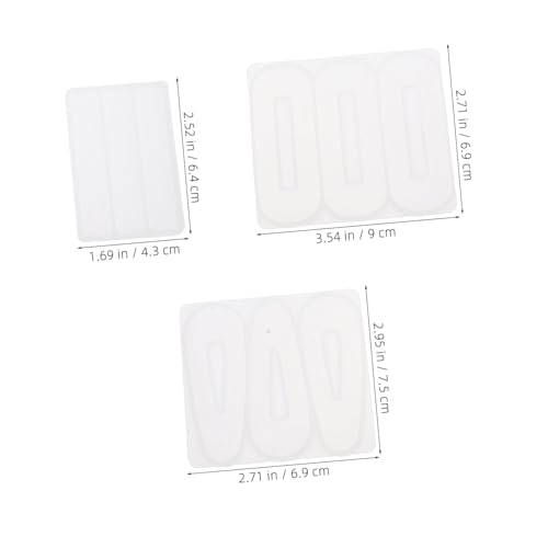 HEALSOPTHY 12 Stück Teiliges DIY Silikon Haarklammer Gießform Set Flexibel Reißfest Waschbar für Epoxidharz Schmuckherstellung Haarschmuck Basteln Inkl Silikonformen und Metallclips für von HEALSOPTHY