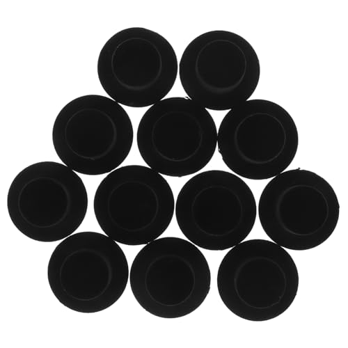 HEALSOPTHY 12 Stück Teiliges Mini Schwarze Puppenhüte Filz Miniatur Hüte Basteln Kleine Format Hüte Für Weihnachtsdeko Kinderzimmer Festliche Ornamente von HEALSOPTHY