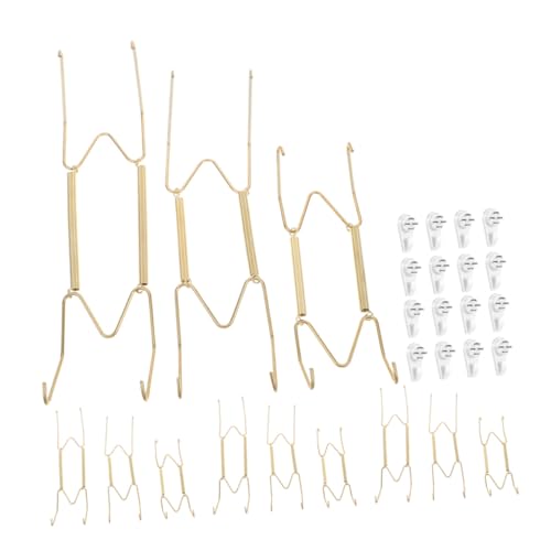 HEALSOPTHY 12 Stück Unsichtbare Tellerhalter Wand Teiliges Förmige Telleraufhänger mit Federmechanismus Einfache Montage Vielseitig für Küche und Bad Dezentes Design zur Stilvollen von HEALSOPTHY