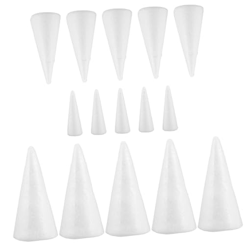 HEALSOPTHY 15 Stück Teiliges DIY Schaumstoff Weihnachtskegel Leichte Bastelkegel für Stabile Oberfläche zum Bemalen und Dekorieren für Weihnachtsbaum Schmuck und Kreativprojekte HEALSOPTHY 15 Stück Teiliges DIY Schaumstoff Weihnachtskegel Leichte Bastelkegel für Stabile Oberfläche zum Bemalen und Dekorieren für Weihnachtsbaum Schmuck und Kreativprojekte von HEALSOPTHY