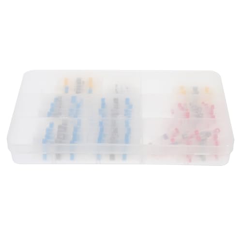 HEALSOPTHY 150 Stück Teiliges Wasserdichte Selbstsichernde Lötverbindungsstoßverbinder mit Schrumpfschlauch Isolierte Kabelverbinder für Auto Boot Inklusive Praktischer Aufbewahrungsbox von HEALSOPTHY