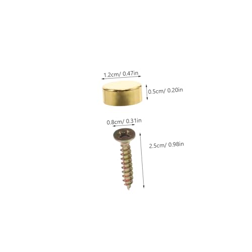 HEALSOPTHY 16 Stück Teiliges Dekorative Spiegelschrauben mit Eleganten Metallkappen Flache Befestiger aus Robustem Material für Werbetafeln und Glasbeschilderung Vielseitig Einsetzbar im von HEALSOPTHY