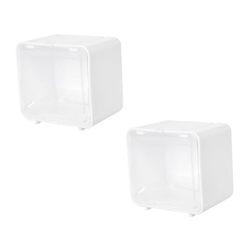 HEALSOPTHY 2 STÜCK Japanischer Mini Aufbewahrungsbehälter Kompakte Desktop Organizer mit Starker Versiegelung Vielseitig für Klebebänder Kleine Sticker Schreibtisch und Büro Weiße von HEALSOPTHY