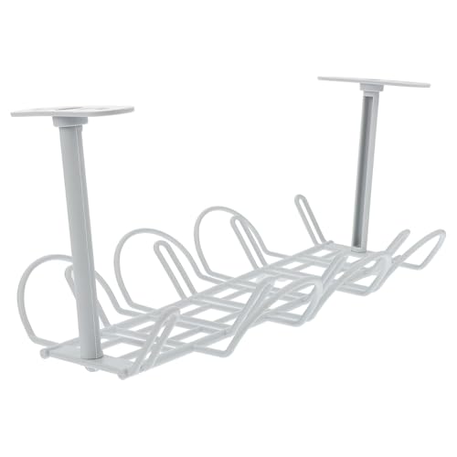 HEALSOPTHY 2 Sätze Untertisch Kabelmanagement Rack Kabelhalterung Kabelaufbewahrung Halter für Steckdosenleisten USB Kabel Organizer Büro Wohnzimmer Schreibtisch Zubehör von HEALSOPTHY