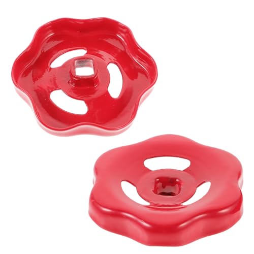 HEALSOPTHY 2 Stück Absperrventil Handrad quadratischer Anschluss Robust Gusseisen Ventilgriff Ersatz für Industrieventile Vielseitiger Metallgriff mit Komfortgriff und einfacher Montage von HEALSOPTHY