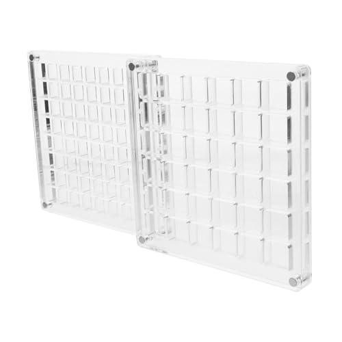HEALSOPTHY 2 Stück Acryl Muschel Display Box Fächern Transparente Schmuck und Aufbewahrungsbox Stapelbar Vielseitig für Edelsteine Kosmetik und Sammlerstücke Geeignet von HEALSOPTHY
