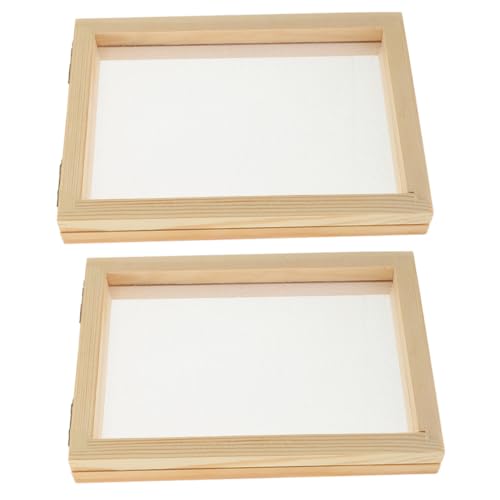 HEALSOPTHY 2 Stück DIY Papierherstellungsrahmen aus Kiefernholz Handgefertigtes Papierschöpfwerkzeug für Bastler Wiederverwendbarer Schöpfrahmen Kreativität und Eltern Junge Mädchen HEALSOPTHY 2 Stück DIY Papierherstellungsrahmen aus Kiefernholz Handgefertigtes Papierschöpfwerkzeug für Bastler Wiederverwendbarer Schöpfrahmen Kreativität und Eltern Junge Mädchen von HEALSOPTHY