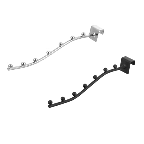 HEALSOPTHY 2 Stück Edelstahl Kleiderhaken mit Perlen Robuster Wandhaken für Kleidungsladen Platzsparender Aufbewahrungshaken für Jacken Hosen Hemden Vielseitig Einsetzbar von HEALSOPTHY