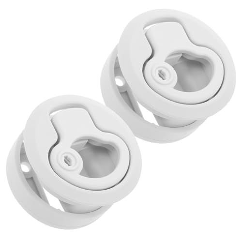 HEALSOPTHY 2 Stück Einbautürschloss mit Zylinderschlüssel Kunststoff Weiß Eingebettete Verriegelung für Schubladen Schranktüren Wohnmobil Rettungsfahrzeug Schutz vor Unbefugtem Zugriff von HEALSOPTHY