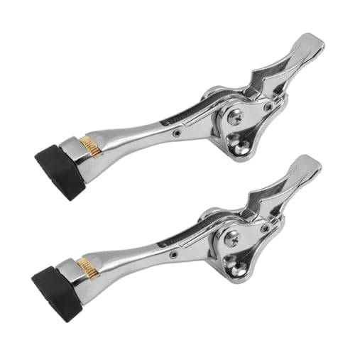 HEALSOPTHY 2 Stück Einstellbare Türstopper aus Robustem Zinklegierung Fußbedienung Kick Down Türhalter Winddicht Geräuscharm für Zuhause und Büro von HEALSOPTHY