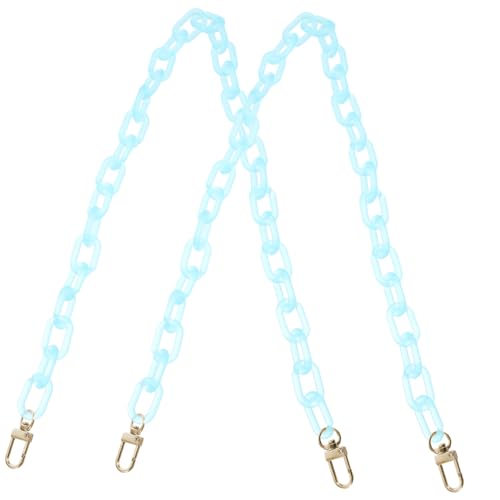 HEALSOPTHY 2 Stück Faux Acryl Taschenkette Schulterriemen Handtasche Ersatzkette DIY Clutch Mini Bag Strap für Damen Mädchen von HEALSOPTHY