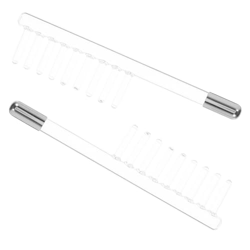 HEALSOPTHY 2 Stück Glas Langlebige Hochfrequenzgerät aufsatzkämme Kompatibel mit Gesichts hochfrequenzwandlern Transparentes Design mit Violettem Licht Robust und Bruchsicher HEALSOPTHY 2 Stück Glas Langlebige Hochfrequenzgerät aufsatzkämme Kompatibel mit Gesichts hochfrequenzwandlern Transparentes Design mit Violettem Licht Robust und Bruchsicher von HEALSOPTHY