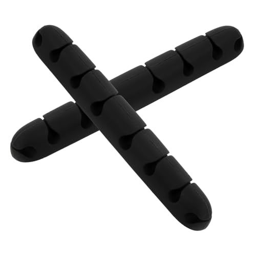 HEALSOPTHY 2 Stück Kabelhalter mit Fächern Selbstklebender Desktop Kabelorganizer für Schreibtisch Kompakter Kabelclip zur Kabelaufbewahrung und Ordnung Am Arbeitsplatz von HEALSOPTHY