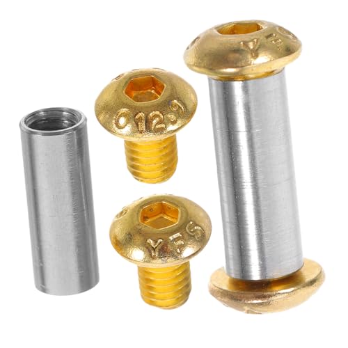 HEALSOPTHY 2 Stück Messinggriffnieten für Küchenmesser Holzgriffe Befestigungselemente DIY Messergriff Schrauben Langlebig Stabiles Messing Einfache Montage Design von HEALSOPTHY