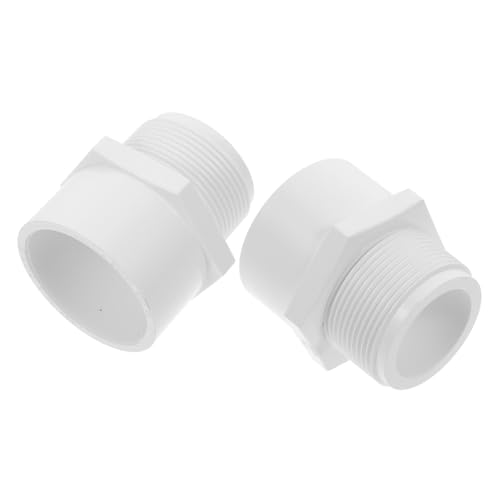 HEALSOPTHY 2 Stück PVC Upvc Außengewinde Adapter PVC Rohrverbinder mit Npt Gewinde für Kaltwasserleitung Langlebig Bruchsicher für Installationen und Bewässerungssysteme von HEALSOPTHY