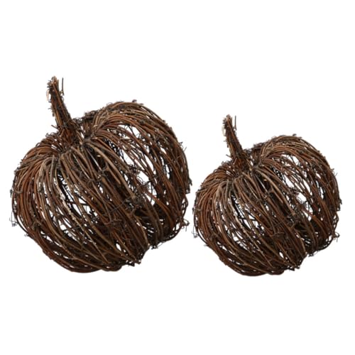 HEALSOPTHY 2 Stück Rattan Kürbis Deko Teiliges Herbstliche Tischdekoration Für Innenbereich Robuste Handgefertigte Ornamente Für Halloween und Wohnraumgestaltung HEALSOPTHY 2 Stück Rattan Kürbis Deko Teiliges Herbstliche Tischdekoration Für Innenbereich Robuste Handgefertigte Ornamente Für Halloween und Wohnraumgestaltung von HEALSOPTHY