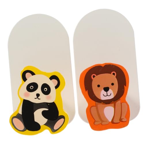 HEALSOPTHY 2 Stück Robuster Klebehaken Tierform Panda Selbstklebend ohne Bohren Langlebig und Platzsparend Cartoon Wandhaken für Badezimmer Tür und Kinderzimmer Geeignet für Handtücher und von HEALSOPTHY