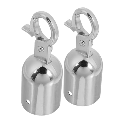 HEALSOPTHY 2 Stück Robuster Seilendverschluss aus Legierung Stabile Kordelstopper mit Haken für Absperrseile Vielseitig Einsetzbar als Endkappe und Verbindung für Absperrpfosten Silberfarben HEALSOPTHY 2 Stück Robuster Seilendverschluss aus Legierung Stabile Kordelstopper mit Haken für Absperrseile Vielseitig Einsetzbar als Endkappe und Verbindung für Absperrpfosten Silberfarben von HEALSOPTHY