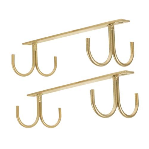 HEALSOPTHY 2 Stück Stabiler Tassenhalter aus mit Haken Minimalistisches Hängeregal für Küchenschränke Vielseitig Einsetzbar Küche Büro und Wohnzimmer Platzsparende Aufbewahrung für Becher und von HEALSOPTHY