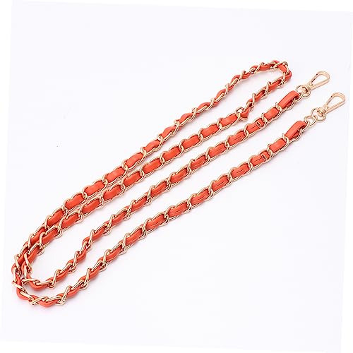HEALSOPTHY 2 Stück Teiliges Flacher Kettenriemen Schultergurt aus PU Leder mit Metallverschlüssen Orange Geflochten Abnehmbar Robust für Umhängetaschen Clutch DIY Handtaschen Zubehör HEALSOPTHY 2 Stück Teiliges Flacher Kettenriemen Schultergurt aus PU Leder mit Metallverschlüssen Orange Geflochten Abnehmbar Robust für Umhängetaschen Clutch DIY Handtaschen Zubehör von HEALSOPTHY