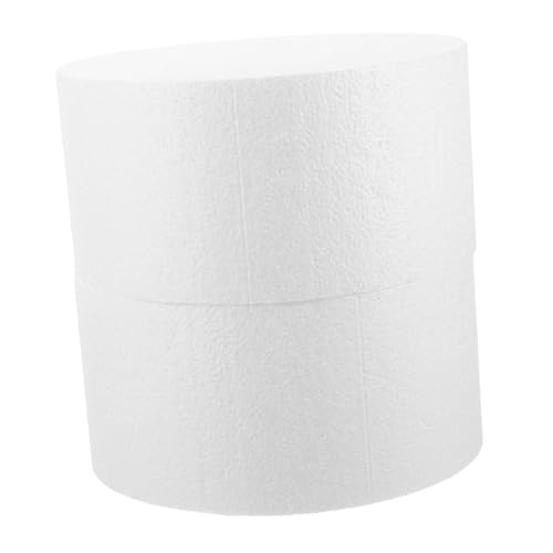 HEALSOPTHY 2 Stück Teiliges Runde Schaumstoff Kuchen Übungsmodelle Leichtes Hochdichtes Dekorationswerkzeug für Geburtstag Hochzeit Fondant Übung Stabile Form Einfache von HEALSOPTHY