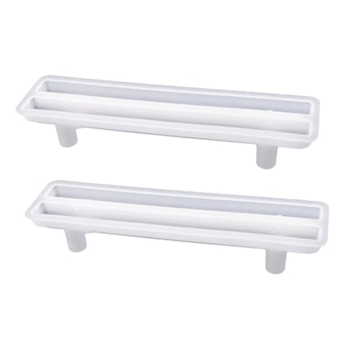 HEALSOPTHY 2 Stück Teiliges Silikonform für Dekorative Griffe Flexible Langlebige DIY Gießform für Tablettgriffe Geeignet für Obst Tee und Partytabletts Einfache Entformung Kreative Resin von HEALSOPTHY