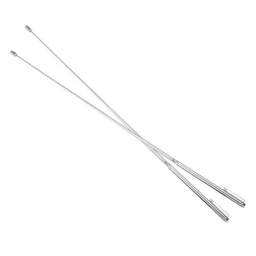 HEALSOPTHY 2 Stück Teiliges Teleskop Edelstahl Wünschelruten Robust Leicht Tragbar Dowsing Rods für Outdoor Erkennung Camping Werkzeug von HEALSOPTHY
