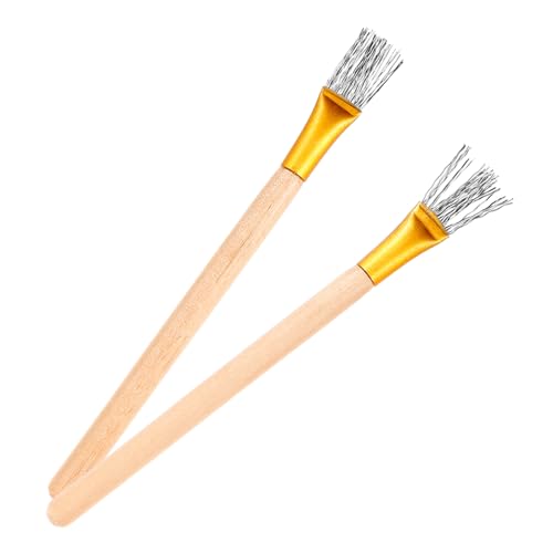 HEALSOPTHY 2 Stück Tonbearbeitungswerkzeuge mit Metallbürsten Pinsel für Modellierung und Texturierung Ergonomischer Holzgriff für Präzisen Einsatz HEALSOPTHY 2 Stück Tonbearbeitungswerkzeuge mit Metallbürsten Pinsel für Modellierung und Texturierung Ergonomischer Holzgriff für Präzisen Einsatz von HEALSOPTHY