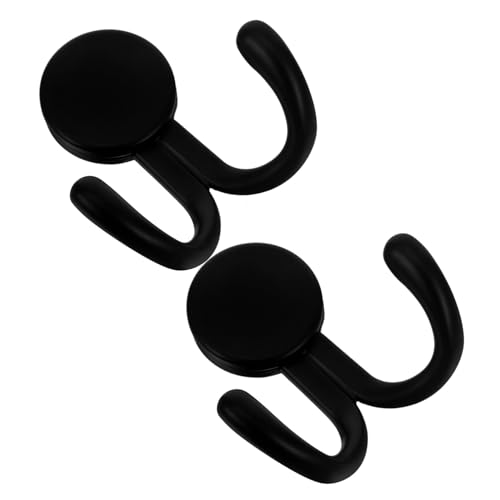 HEALSOPTHY 2 Stück Wandhaken aus Metall Kreative Kuhhorn form Wandmontage Vielseitig für Kleidung Handtücher Hüte Modernes Design für Schlafzimmer und Bad Schwarz von HEALSOPTHY