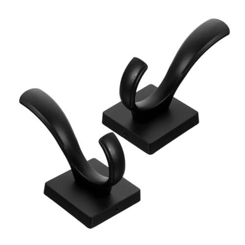 HEALSOPTHY 2 Stück Wandhaken aus Schwarze Zuverlässige Türhaken ohne Bohren Platzsparend für Handtücher Jacken Regenschirme für Bad Schlafzimmer und Garderobe HEALSOPTHY 2 Stück Wandhaken aus Schwarze Zuverlässige Türhaken ohne Bohren Platzsparend für Handtücher Jacken Regenschirme für Bad Schlafzimmer und Garderobe von HEALSOPTHY