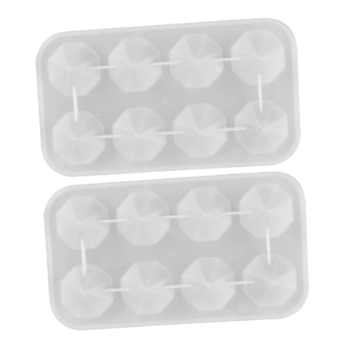 HEALSOPTHY 2 Stück Wiederverwendbare Silikonform Facettierte Edelsteinform für Epoxidharz Gießform Kristall DIY Schmuckherstellung Multifunktionale Transparente Resin Formen von HEALSOPTHY