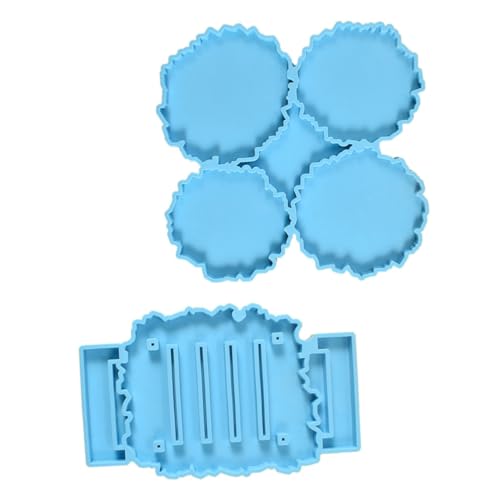 HEALSOPTHY 2 Teiliges Silikonformen Set Formen Für Tassenmatten DIY Epoxidform Untersetzer DIY Form Untersetzerform Silikonform Handgefertigte Form Lagerregalform Kristall von HEALSOPTHY