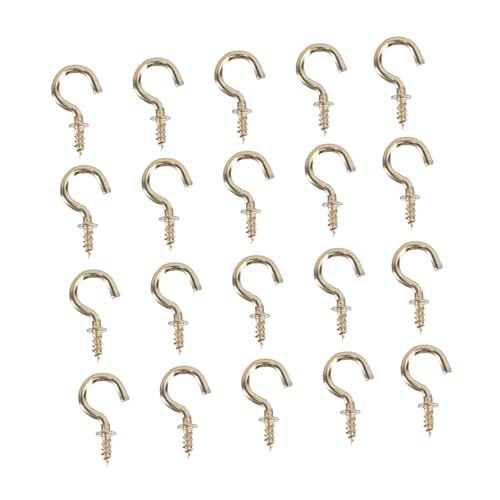 HEALSOPTHY 20 Stück Holzschraubenhaken montieren Tassenhaken im Freien Deckenhaken Hochleistungen schwer riesige Tassenhaken Einschraubbecherhaken Cup -Haken Deckenhaken aus Metall Golden HEALSOPTHY 20 Stück Holzschraubenhaken montieren Tassenhaken im Freien Deckenhaken Hochleistungen schwer riesige Tassenhaken Einschraubbecherhaken Cup -Haken Deckenhaken aus Metall Golden von HEALSOPTHY