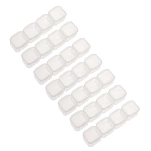 HEALSOPTHY 20 Stück Teiliges Diamond Storage Box mit Fächern und Deckeln Transparente Aufbewahrungsbox aus Robustem für Diamantmalerei Perlen Schmuck und Kleine Bastelartikel von HEALSOPTHY
