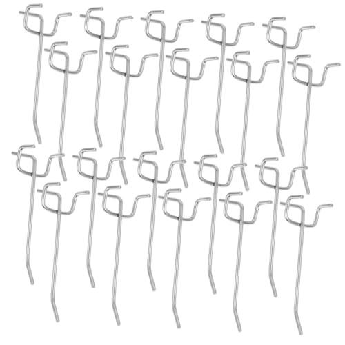 HEALSOPTHY 20 Stück Teiliges Heavy duty Pegboard Haken Robuste Aufhängung für Garage und Werkstatt Robuster Eisenhaken Stabile Wandmontage Vielseitige Lagerorganisation von HEALSOPTHY