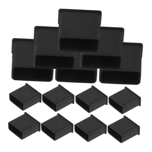 HEALSOPTHY 20 Stück Teiliges USB Staubschutz Weiche Silikon USB Staubkappen Langsam Vielseitig Kompatibel Schwarz Zuverlässiger Schutz vor Staub und Schmutz von HEALSOPTHY