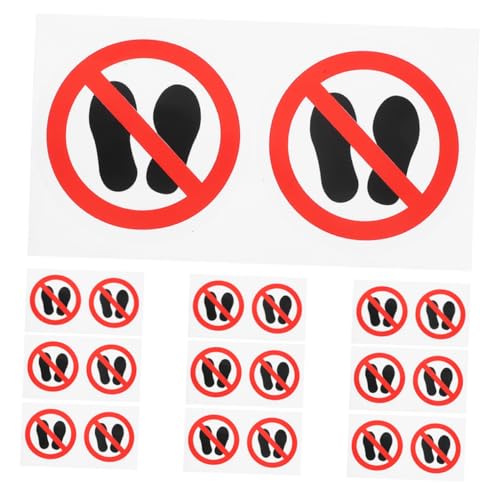 HEALSOPTHY 20 Stück Warnaufkleber Selbstklebend No Step Hinweis Einsetzbar für Werkstatt und Betrieb Sicherheitskennzeichnung Leicht Anzubringen von HEALSOPTHY