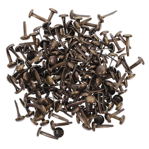 HEALSOPTHY 200 Stück Mini Rundkopf Eisen Musterbeutelklammern in Antik Bronze DIY Scrapbooking Heftklammern für Basteln Kunstprojekte und Büro Langlebige Metallzweipunktklammern von HEALSOPTHY