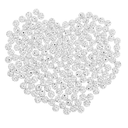 HEALSOPTHY 200 Stück Runde Strass Clay Perlen Weiß Glänzend Disco Ball Schmuckperlen für Armbänder Halsketten Ohrringe DIY Handgefertigte Bastelperlen HEALSOPTHY 200 Stück Runde Strass Clay Perlen Weiß Glänzend Disco Ball Schmuckperlen für Armbänder Halsketten Ohrringe DIY Handgefertigte Bastelperlen von HEALSOPTHY