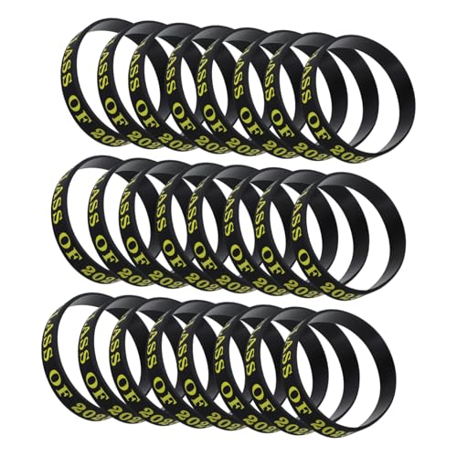 HEALSOPTHY 24 Stück Teiliges Class Of Silikonarmband Elastische Graduation Celebration Wristbands Bequeme Event Armbänder für Schüler und Abschlussfeier Gelb-schwarzes Design für HEALSOPTHY 24 Stück Teiliges Class Of Silikonarmband Elastische Graduation Celebration Wristbands Bequeme Event Armbänder für Schüler und Abschlussfeier Gelb-schwarzes Design für von HEALSOPTHY