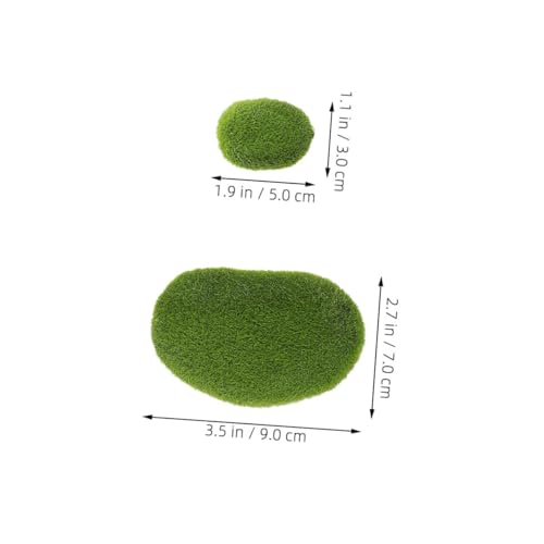 HEALSOPTHY 25 Stück Teiliges Künstliches Moos Deko Steine Realistisch Grüne Mooskugeln in Pflegefrei für Feengärten Blumenarrangements Bonsai und Bastelarbeiten von HEALSOPTHY