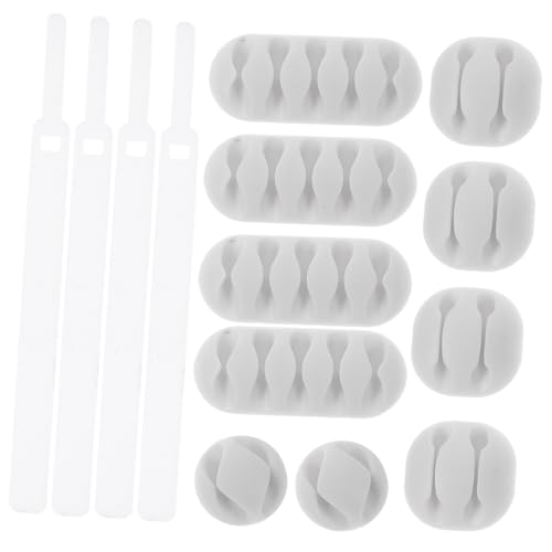 HEALSOPTHY 26 Stück Teiliges Kabelmanagement Set mit Selbstklebenden Kabelclips und Kabelbindern Vielseitige Kabelhalter für Schreibtisch USB und Audiokabel Einfache Montage Zufällige Farbe von HEALSOPTHY