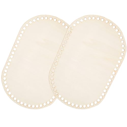 HEALSOPTHY 2stücke Holzboden Für Häkel-taschenbasis Grundbrett Zum Selbermachen Langlebiger Handtaschenformer Aus Holz Für DIY-bastelarbeiten von HEALSOPTHY