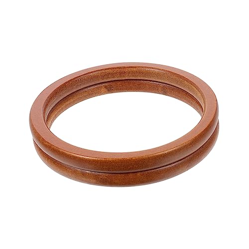 HEALSOPTHY 2Stücke Holz Taschengriffe DIY Geldbörsengriffe für Taschenherstellung für Bastelarbeiten und Handtaschen Ersatzgriffe von HEALSOPTHY