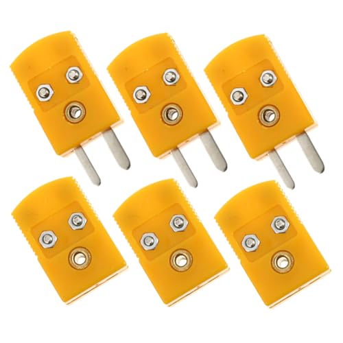 HEALSOPTHY 3 Sätze K Thermoelement Kabelstecker K Thermocouple Stecker und Buchse mit Kunststoffgehäuse Isoliert Langlebig Präzise Zuverlässige Verbindung für Temperaturmessung von HEALSOPTHY