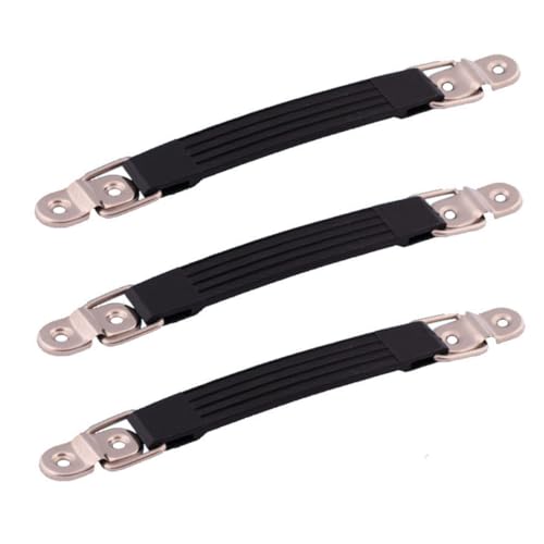 HEALSOPTHY 3 Stück Flexibler Schwarzer Möbelgriff Praktischer Kunststoff Metall Pull Handle für Schrank Kleiderschrank Modernes Design Einfache Montage Leichte und Sichere Anwendung von HEALSOPTHY