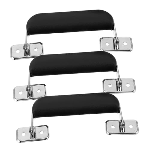 HEALSOPTHY 3 Stück Gepäckgriffe Geldbörsen Gepäck Koffergriff Taschengriffe Zur Taschenherstellung Gepäckkoffer Zuggriff Taschenzubehör Metall Gepäckgriffe Koffer von HEALSOPTHY