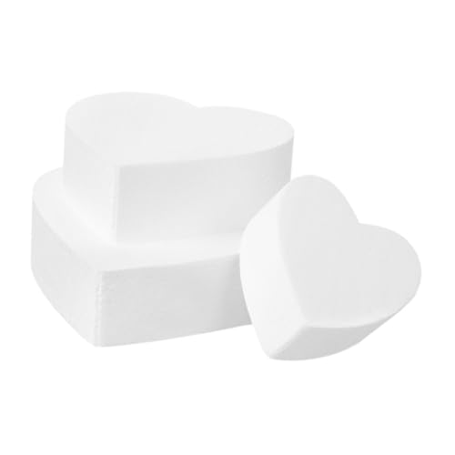 HEALSOPTHY 3stücke Teiliges Herzförmiger Kuchenmodell Aus Schaumstoff Für Valentinstag Hochzeit Wiederverwendbare Fondantformen Für Kreative Tortendekoration von HEALSOPTHY