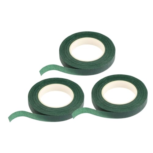 HEALSOPTHY 3 Stück Teiliges Grünes Kreppband für Blumenarrangements Selbstklebend für DIY Floristik Hochzeiten Geburtstage und Kreative Dekorationen von HEALSOPTHY